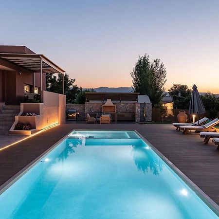Villa Enny, 3 Bd With Private Heated Pool Agia  Luaran gambar
