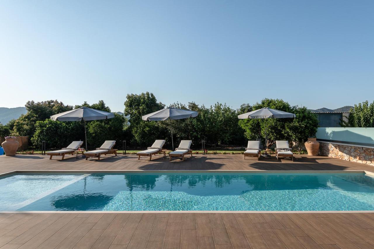 Villa Enny, 3 Bd With Private Heated Pool Agia  Luaran gambar