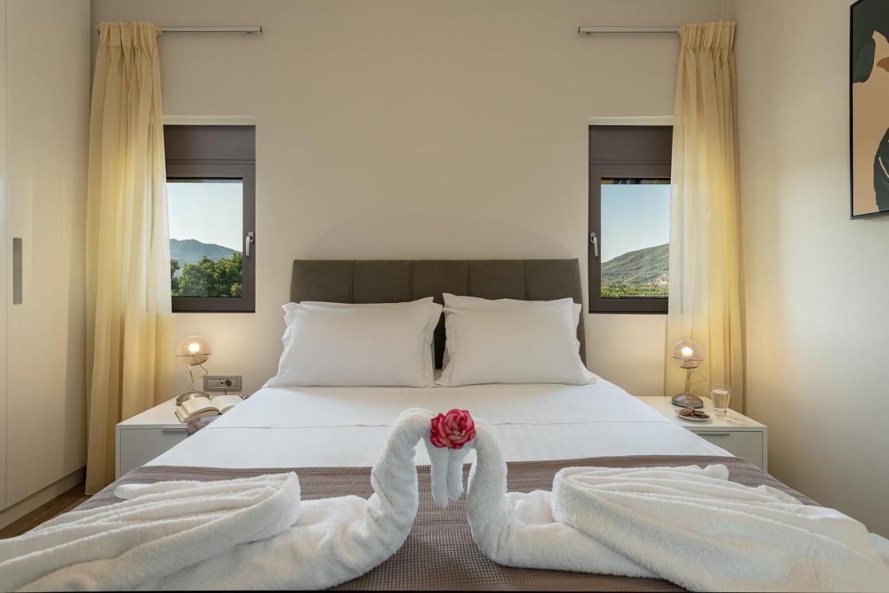 Villa Enny, 3 Bd With Private Heated Pool Agia  Luaran gambar