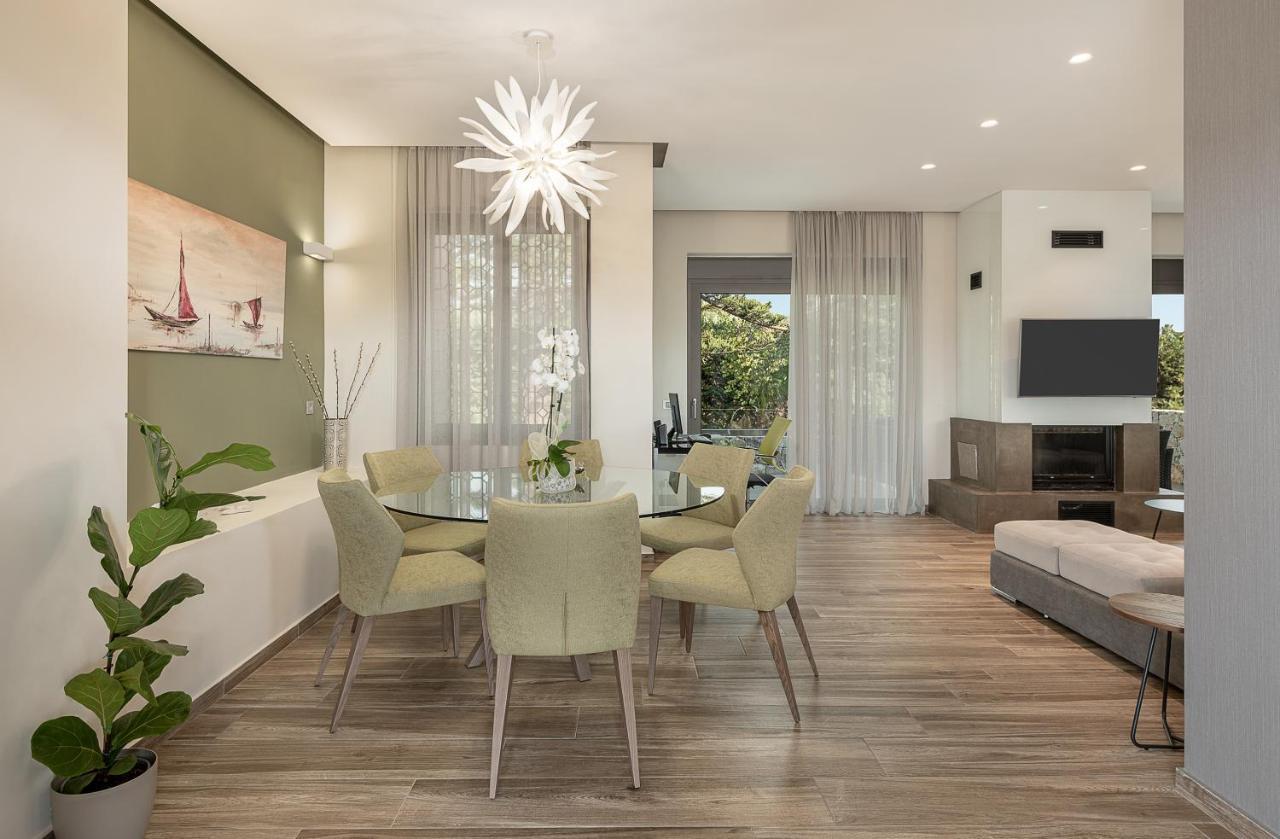 Villa Enny, 3 Bd With Private Heated Pool Agia  Luaran gambar