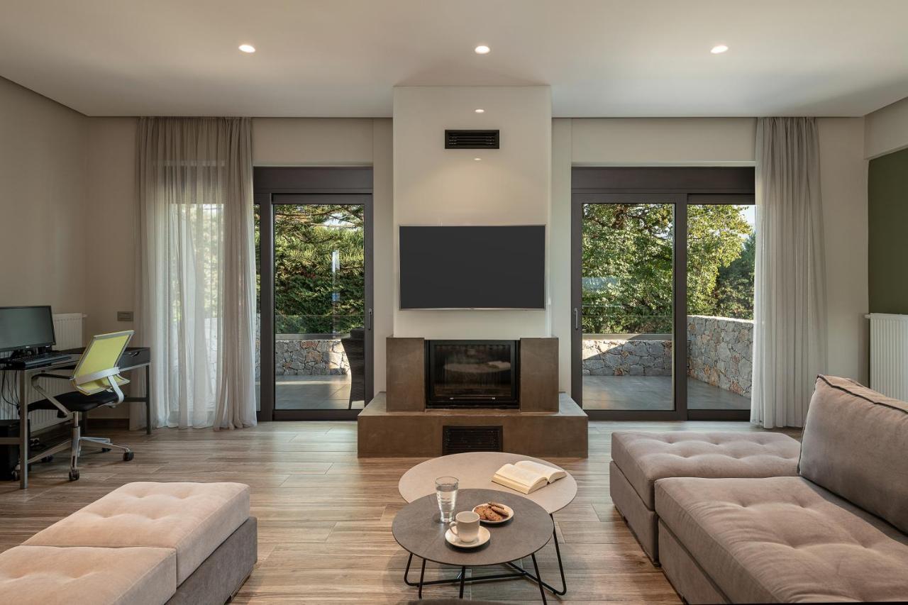 Villa Enny, 3 Bd With Private Heated Pool Agia  Luaran gambar