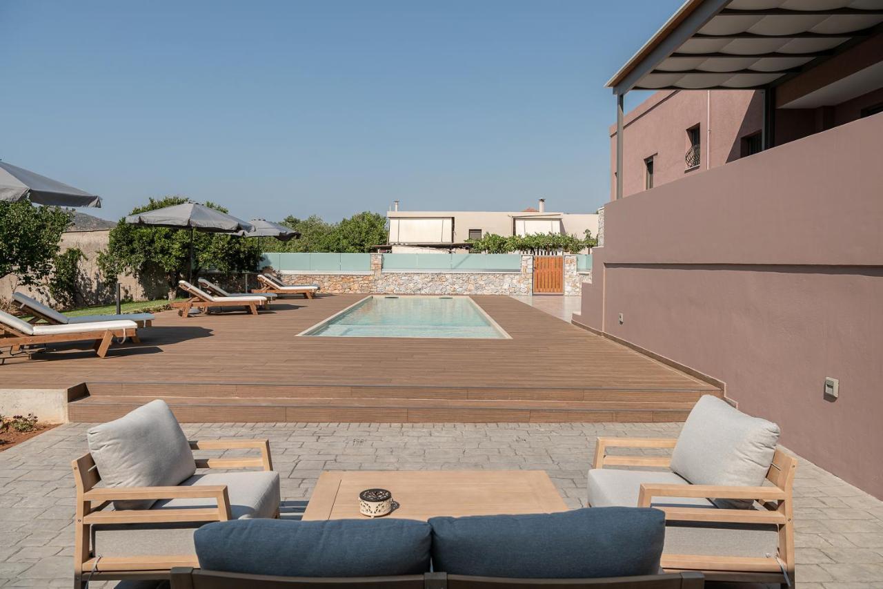 Villa Enny, 3 Bd With Private Heated Pool Agia  Luaran gambar