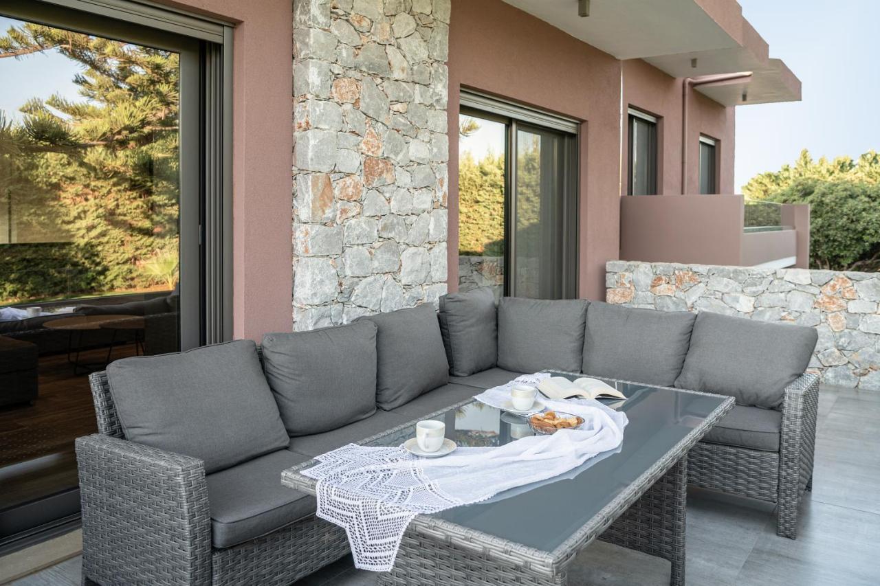 Villa Enny, 3 Bd With Private Heated Pool Agia  Luaran gambar