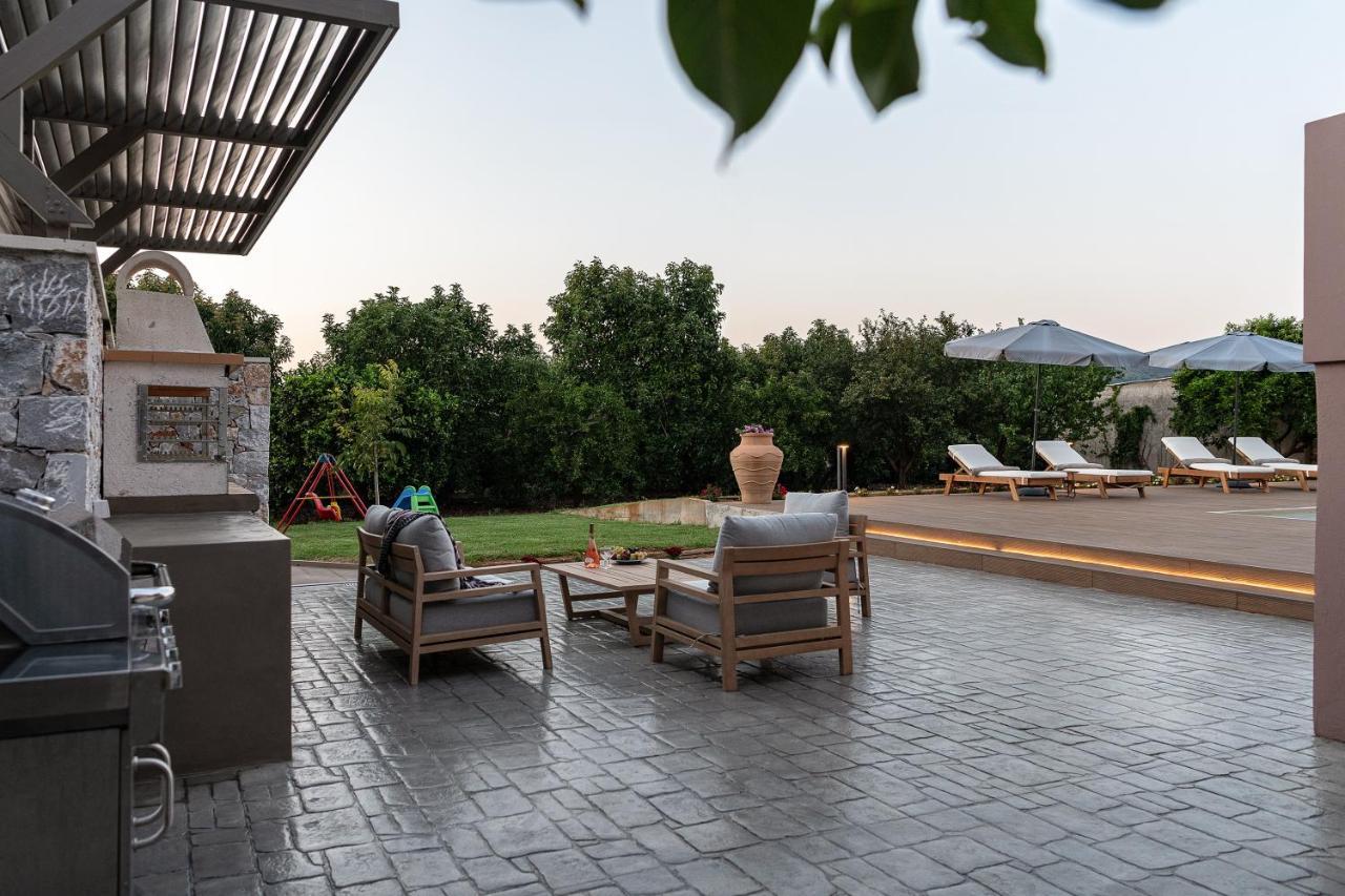 Villa Enny, 3 Bd With Private Heated Pool Agia  Luaran gambar