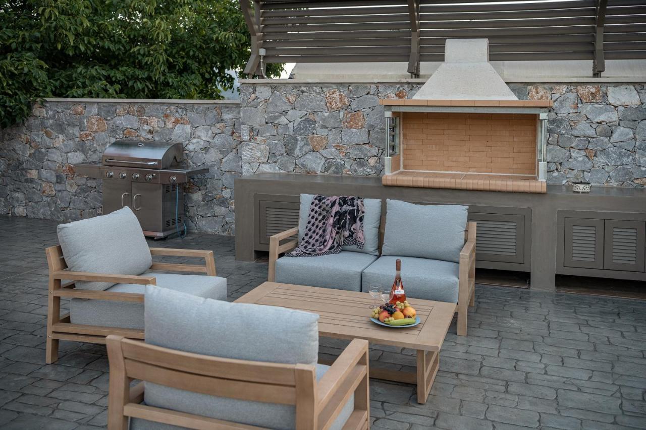 Villa Enny, 3 Bd With Private Heated Pool Agia  Luaran gambar
